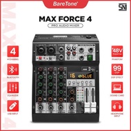 BareTone Max Audio Mixer 4-channel Professional Mixer