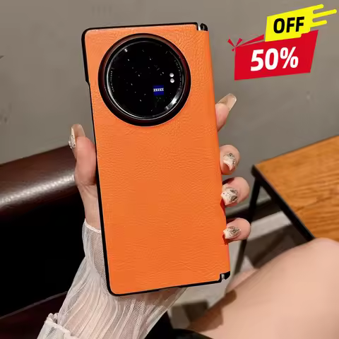 For Vivo X Fold 3 Pro Case Vivo X Fold5 Faux Leather Cover Cases Capa Protective Etui Back Coque Car