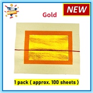 Kim Wishing Burning Papers (GOLD Square Foil) - 1 pack 100 sheets Joss Incense Paper Money