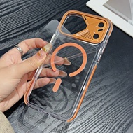 I17Pro phone case is transparent, non-yellowing, with magnet for iPhone 17 Pro Max. iPhone 17 Pro Ma