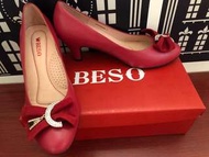 BESO正紅蝴蝶結水鑽高跟鞋👠#MOON
