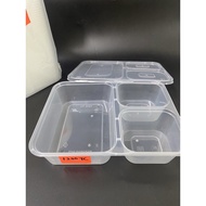 50pcs TC 1200 Tc CONTAINER SQUARE TRIPLE COMPARTMENT / TRIPLE COMPARTMENT !!! MURAHH !!!