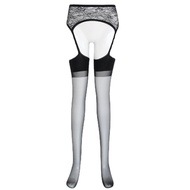 Stockings Sexy Stockings Women's Lace One-piece Garter Stockings Sexy Long Tube Open-crotch Pantyhos