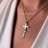 Cross Necklace/ Cross Necklace Custom Name Variation