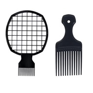 Professional Curly Hair Plastic Afro Comb Wide Teeth Pick Hair Comb Curling Net Comb Afro Hairdressi