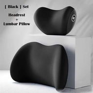 【Headrest & Lumbar Pillow】 Porsche Relieve Fatigue - Protect Neck & Shoulders - Memory Foam Core - U