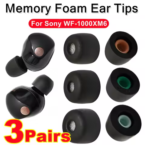 Memory Foam Earplugs For Sony WF-1000XM6 XM6 Earphone Eartips Noise Cancelling Earbuds Eartips Anti-