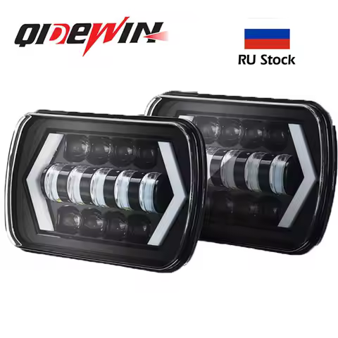 5x7 4x6 Square 7Inch LED Headlight 55W Led Headlamp Hi/Low Turn Signal for 4x4 Suzuki Samurai Jeep W