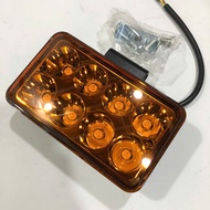 Đèn led 8 mắt lồi màu vàng xe tải Trung Quốc Bóng đèn led vàng 8 mắt lồi xe ô tô tải Howo Trung Quốc