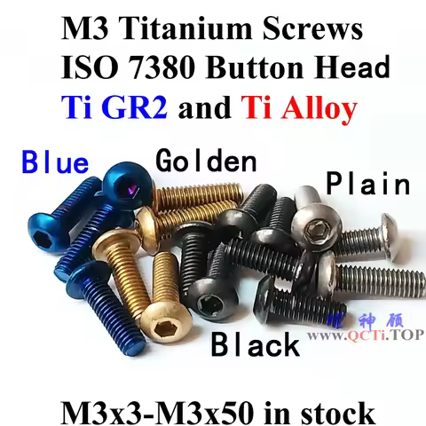 ISO 7380 M3 Titanium screw M3x3 M3x4 M3x5 M3x6 M3x7 M3x9 M3x8 M3x10 M3x12 M3x14 M3x15 M3x16 M3x18 Bu