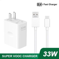 33W Fast Charger Super VOOC Type-C Cord charging cable Charger Compatible Typec