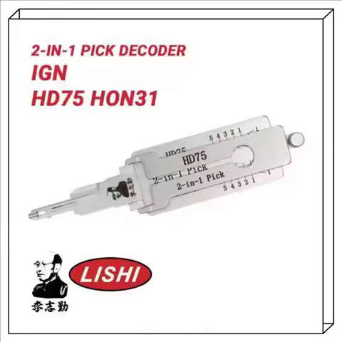 Lishi HD75 HON31 LOCKSMITH TOOL for Honda 2-in-1 Pick Decoder