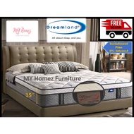 Dreamland 15" Venus Pocket Spring Mattress Only + Free Delivery