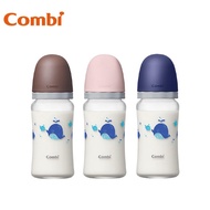 【Combi】真實含乳寬口玻璃奶瓶240ml_粉