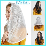 EZR Church Mass Veil Lace Chapel Veil Mass Veil Mantilla Veil Catholic Church Veil