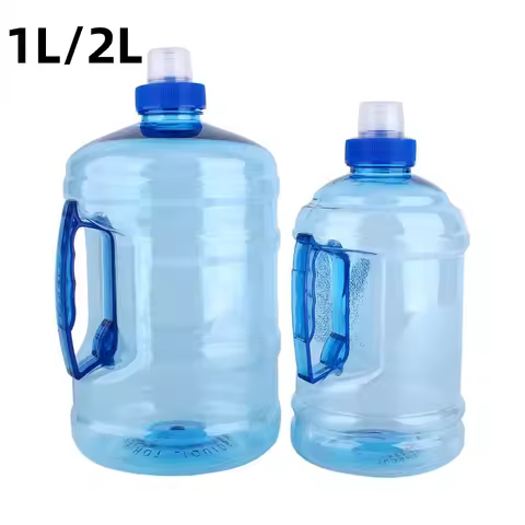 1L 2L Portable Training Water Bottle Large Capacity Camping Outdoor Sports Traveling Drinking Bottle