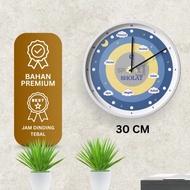 AYM Spesial 1 - Jam Dinding Edukasi Anak 30CM - Jadwal Waktu Sholat ( Free Baterai ) / Jam Dinding A