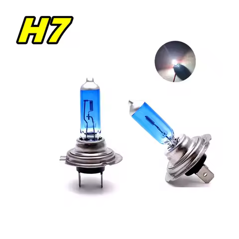 2pcs Halogen Bulbs H7 12V 55W Xenon White 5000K Super Bright Halogen Car Headlights Lamp Bulbs Auto 