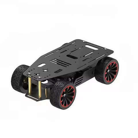 5KG Load 4WD Electric Car Coding Motor Ackerman Car Chassis Four-Wheel Drive Wheel Metal Car Chassis