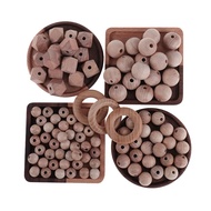 【Hot-Selling】 Baby Wooden Beads Beech Wood Mix Wooden Beads Baby Toys Food Grade Bead For Babies Necklace Beads Bpa Free Baby Goods