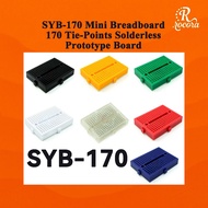 SYB-170 Mini Breadboard 170 Tie-Points Solderless Prototype Board Color Options Small Test Board