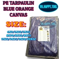 Tarpaulin Canvas Sheet Waterproof Ready Orange & Blue Plastik Canvas Kereta Canvas Lori Canvas