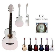 UK Acoustic Guitar 38 Inch (White)