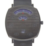 【日本直送】Gucci GUCCI Grip 手錶 157.3 不鏽鋼 黑色 石英 指針式顯示 黑色錶盤 男士【二手】