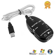 Guitar to USB Interface Link Cable Adapter Audio Connector Recorder for PC/USB