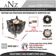 ET59 HSFK-ANZ-1 HEATSINK FAN PROCESSOR PC COMPUTER ANZ CPU COOLER DC12V