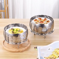 Hot selling Folding Stainless Food Steamer Vegetable Fruit Food Basket Mesh Steamer Rack Cookware Utensils For Cooking Steam Dia.21/26/28Cm