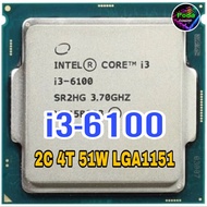 ซีพียู CPU Intel Core i3-6100 3.7GHz 2คอ4เทรด LGA 1151 ฟรีซิลิโคน1ซอง i3 6100