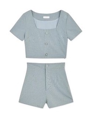 台灣 Air Space  淺藍色短袖上衣短褲套裝
