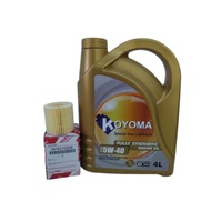 A66# TOYOTA ALTIS 09YWISH 09YHARRIER 13Y,SIENTA PRIUS 1.8 LEXUS CT 1.8 OIL FILTER+KOYOMA 5W40 FULLY 