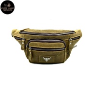Rush Rider Genuine Leather Men Waist Bag Travel Casual Pouch Bag Chest Bag