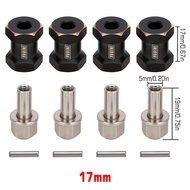 [KONKDO] INJORA อะแดปเตอร์ขยาย12/15/17/20/25มม. ทำจากทองเหลืองเคลือบสีดำตีนตะขาบ RC สำหรับ SCX10รถยน