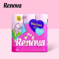 Renova Rose Scented Toilet Paper Core Pink Sakura Rose Scented Home Bathroom Tissue Paper 3 Layers O