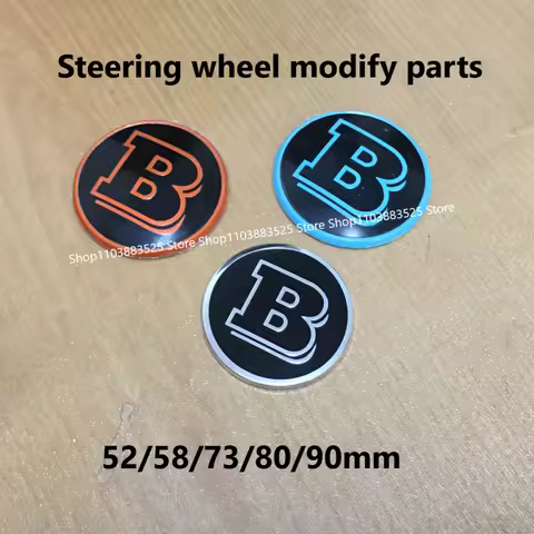 52/58/73/80/90mm Steering Wheel Center Logo Modify Parts for BRABUS S C E W213 W204 W205 CLA GLA W46