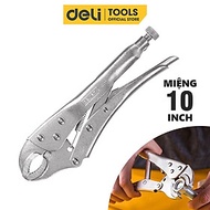 Kìm Bấm Chết Mỏ Cong Deli Cao Cấp Chính Hãng 10 Inch Miệng Tròn - Chất Liệu Siêu Bền, Chắc Chắn - ED