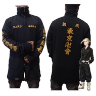 Jaket Jubah Anime Pria Tokyo Revengers Manji Touman Hoodie Zipper