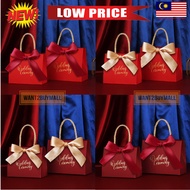 🇲🇾 Ribbon Hand Rope Tote Paper Door Wedding Majlis Kahwin Door Gift Bag Candy Box Handle Ins Goodies Party Packaging Beg
