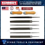 KENNEDY 6" 8" 10" (150mm-250mm) SECOND CUT ENGINEERS FILE SET-8PCE KEN0309860K KEN0309880K KEN030990