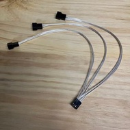 電腦風扇 30cm 4pin 鍍銀一開三線 ITX