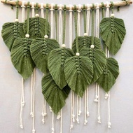 Hiasan dinding macrame daun leaf wall hanging