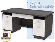 โต๊ะคอม โต๊ะทำงาน โต๊ะเอกสาร 160*75*75cmท็อปกระจก