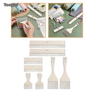 [Tooyful] Wood Weaving Loom Comb Kit Knitting Loom Fringe Comb for Home Decoration Rug