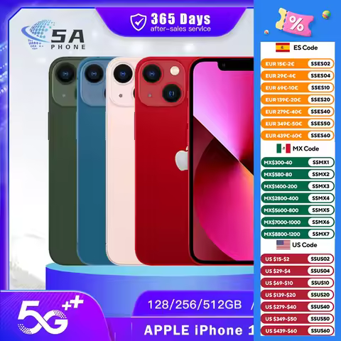 Original Apple iPhone 13 Mini 5G Mobile Phone NFC Face ID 4GB RAM 128/256/512GB ROM 5.4'' OLED Scree