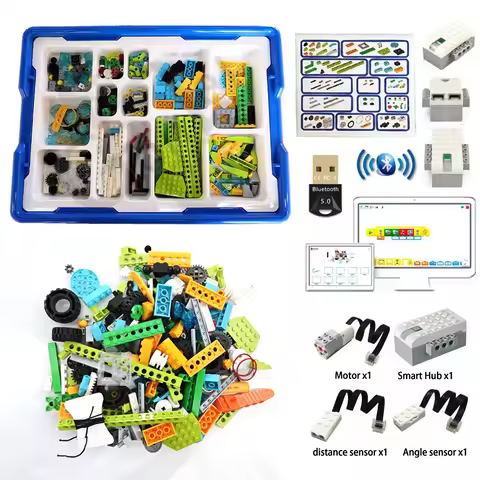NEW High-Tech Parts WeDoing Robotics Construction Core Set Building Blocks Compatible with We-Do 3.0