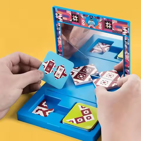 Plastic Mirror Puzzle Spatial Thinking & Visual Imagination Pattern Matching Montessori Educational