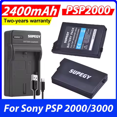 2400mAh PSP2000 Battery + USB Charger for Sony PSP 2000/3000 PSP-S110 Gamepad PlayStation Portable C
